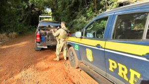 PRF flagra ultrapassagem em local proibido, vai atrás e descobre 1.300 kg de maconha em caminhonete no PR