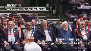 Vice-presidente do Brasil é flagrado ao lado do líder do Hamas horas antes do terrorista ser eliminado