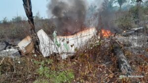 Cinco pessoas morrem durante queda de avião no Mato Grosso