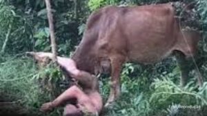 Deu ruim: homem tenta abusar de vaca, mas o “tiro sai pela culatra”(Vídeo)