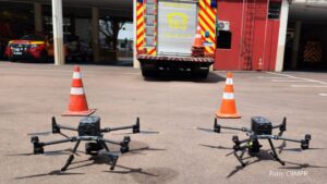 Corpo de Bombeiros terá drones com câmera termal e sistema de som em ação no Litoral