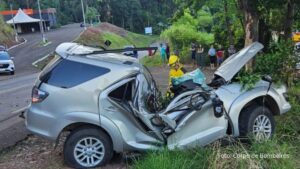 Condutor morre após perder controle da direção e veículo colidir em árvore